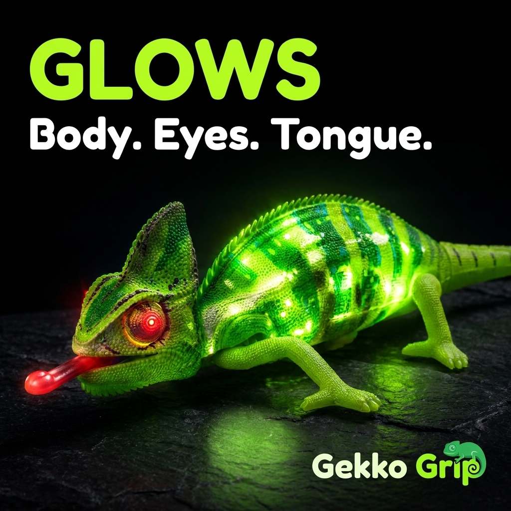 Glows — body, eyes and tongue